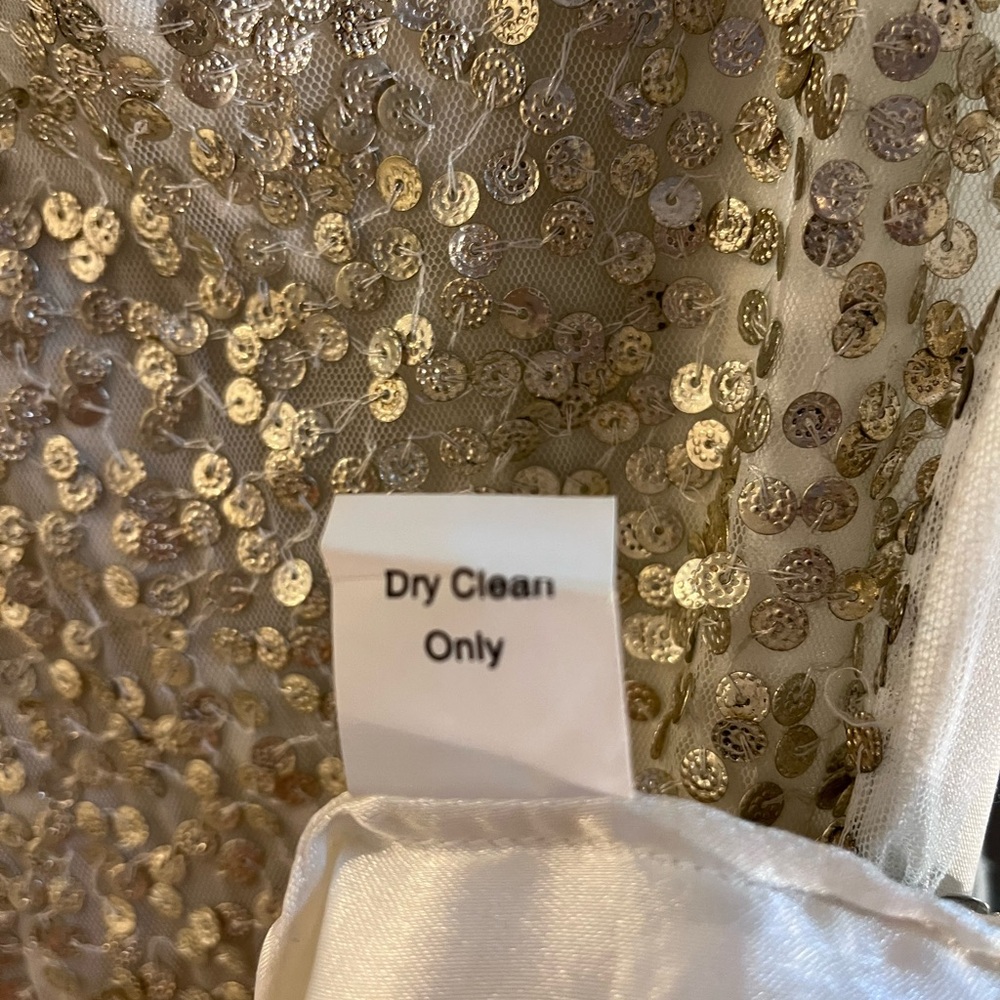 Gryphon New York White/Gold Sequined Top. Size XS - Picture 9 of 9